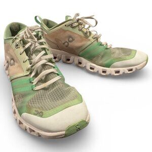 ON Cloud X Shift Running Sneakers – White / Matcha – Women’s Size 9 – Good Cond